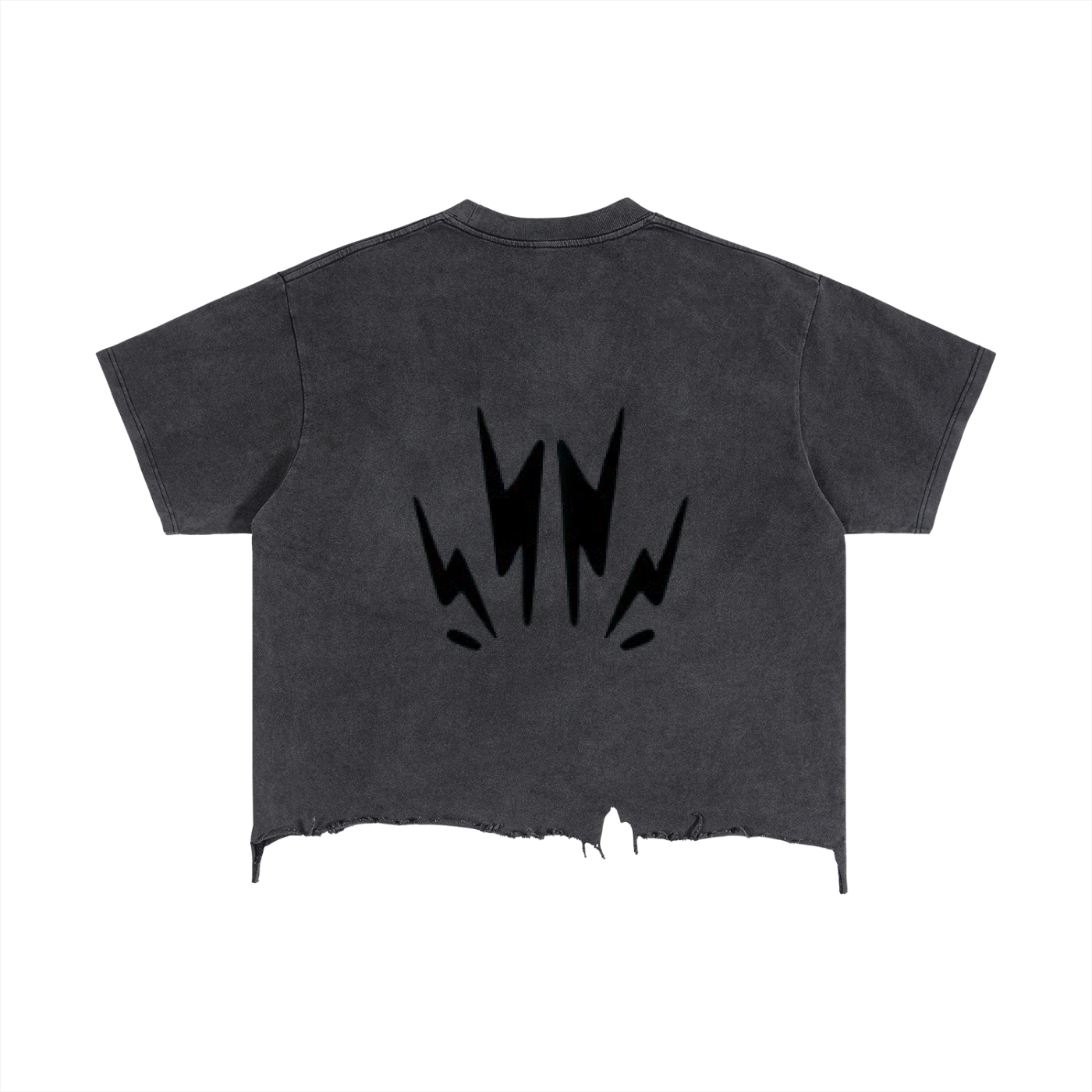 Vintage Wash Boxy Distressed Hem T-Shirt