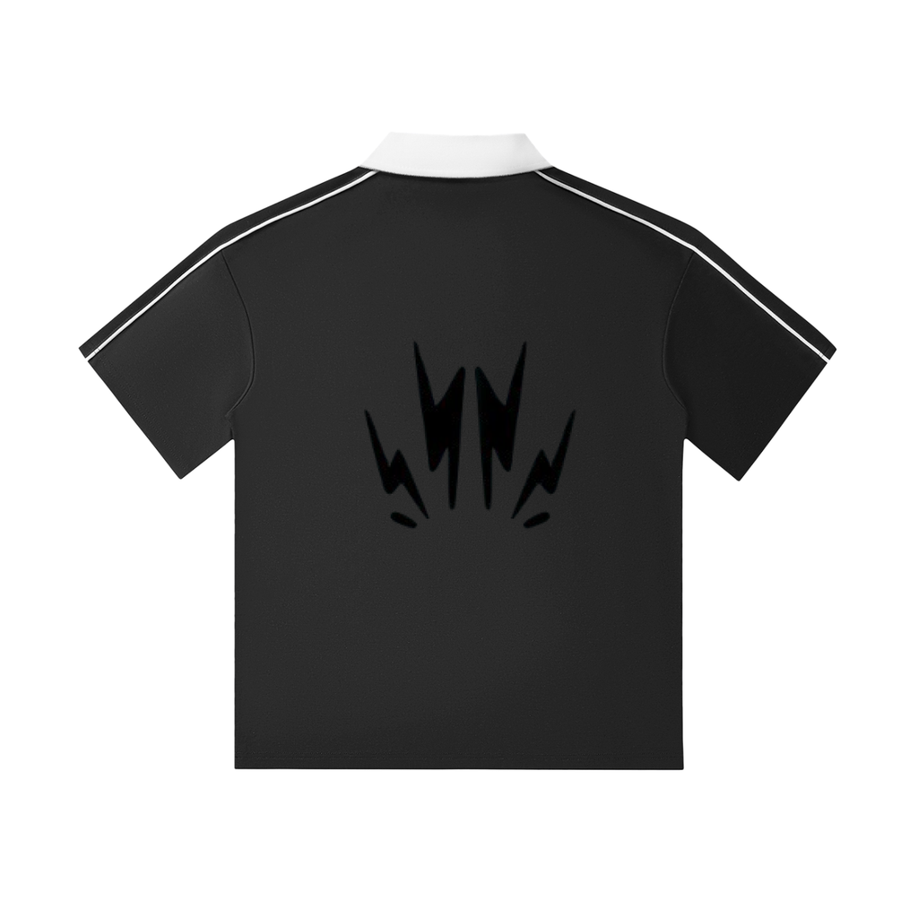 Contrast Collar Short-Sleeve Polo Shirt