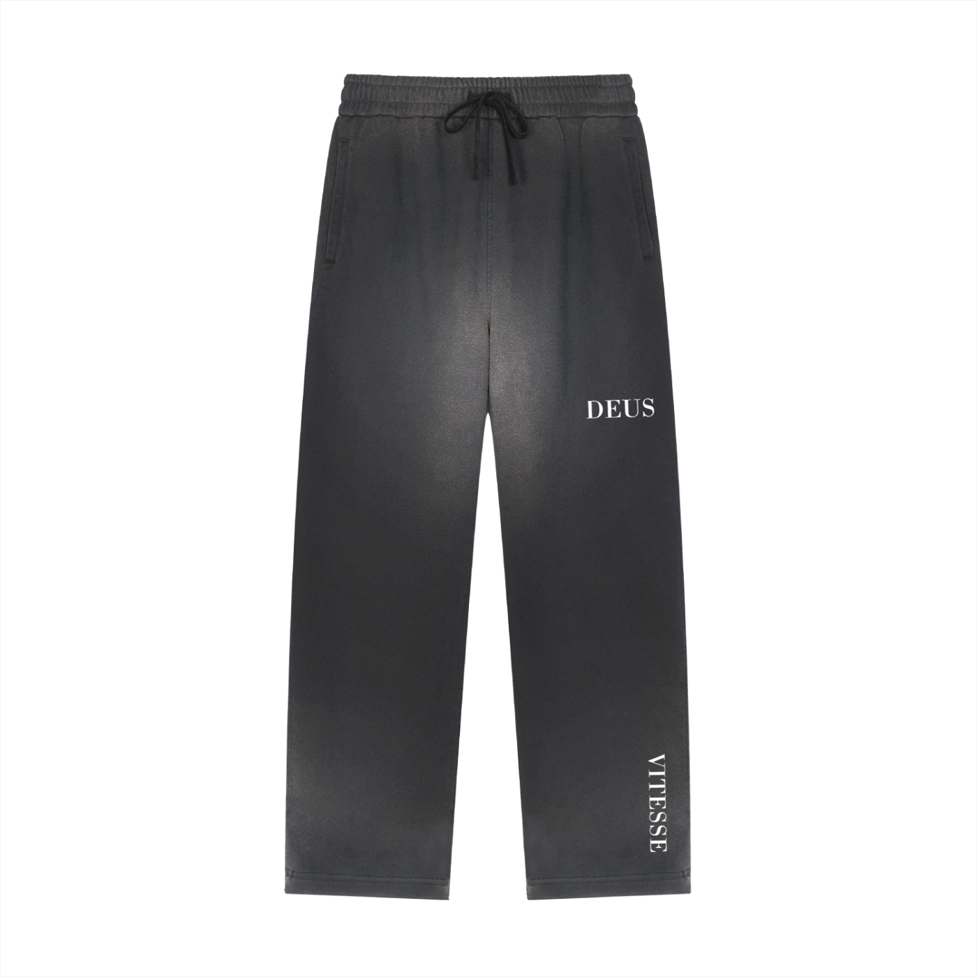 Sun Fade Raw Edge Straight-Leg Sweatpants